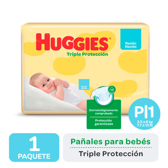 PAÑALES HUGGIES TRIPLE PROTECCIÓN Px30